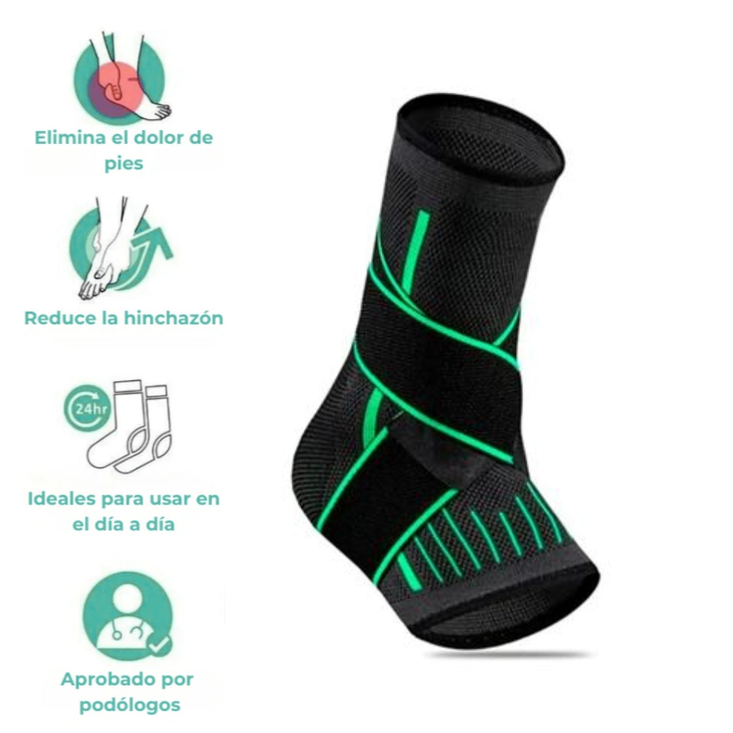 Tobillera De Compresión Lumilegs™ - Obtén Alivio Instantáneo De Pies Hinchados Y Adoloridos